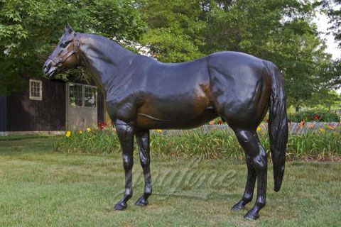 Garden decoration bronze standing horse statues for sale