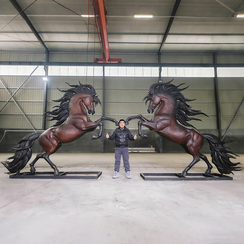 Custom bronze horse sculpture