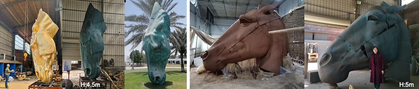 Large horse head for park