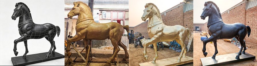 The Four Stages of making a Bronze Horse Sculpture