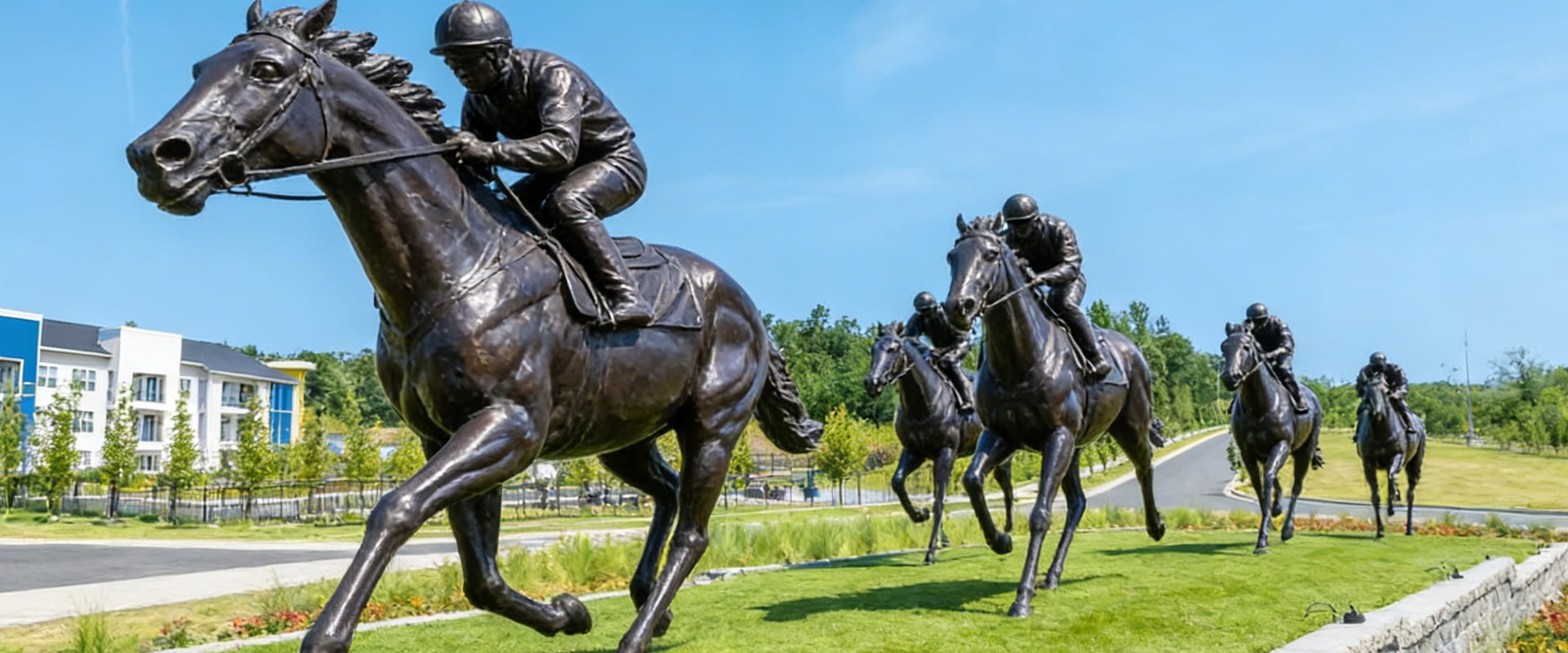 Majestic bronze horse sculpture