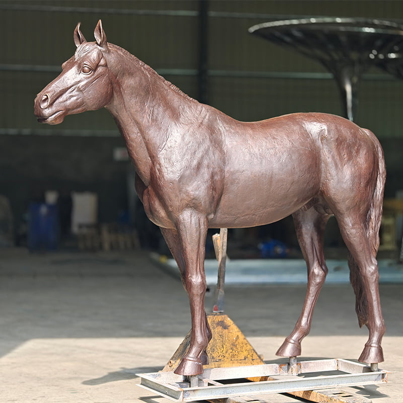 Bronze standing horse statue