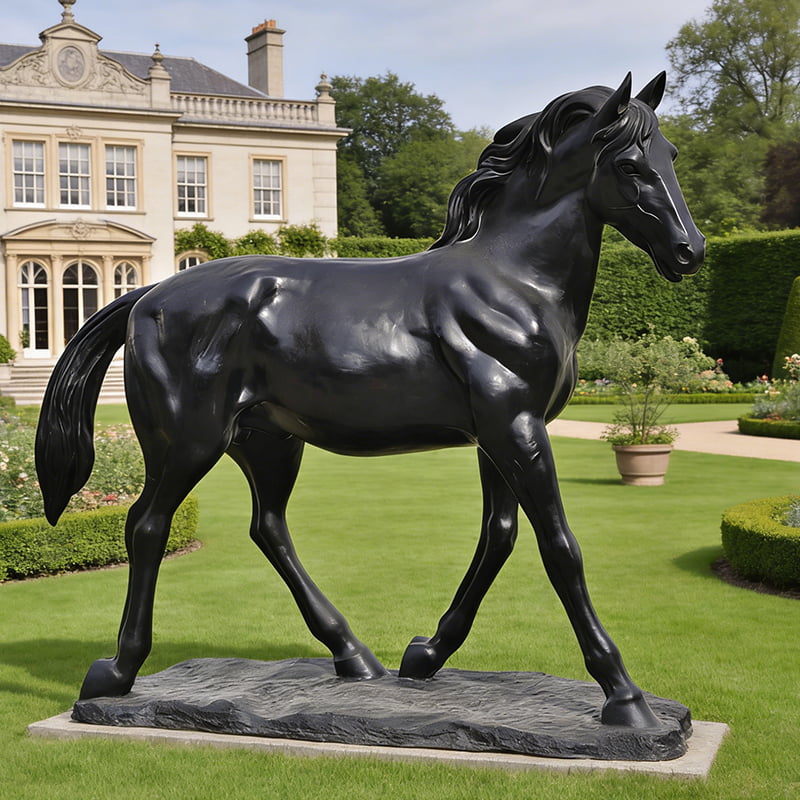 Bronze walking horse statue