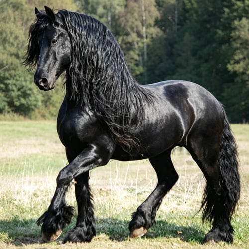 A real photo of a horse used as a reference.