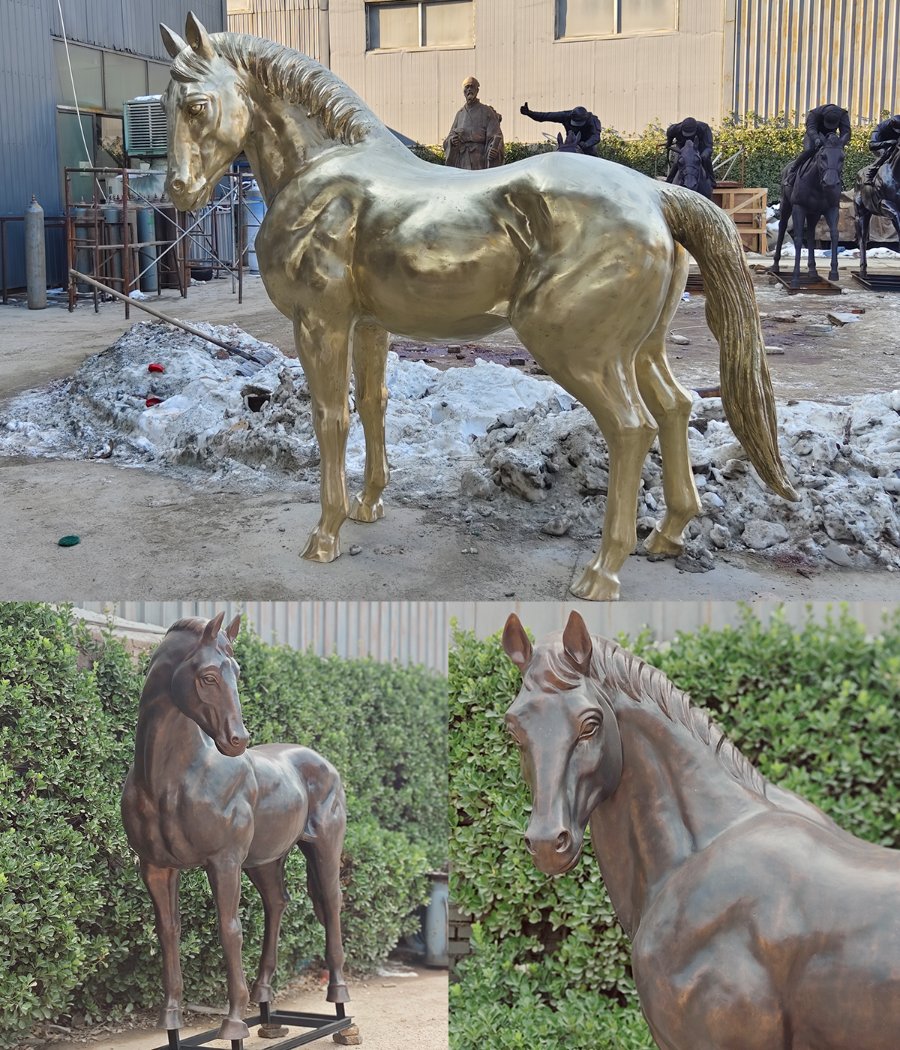 life size bronze horse statue for yard