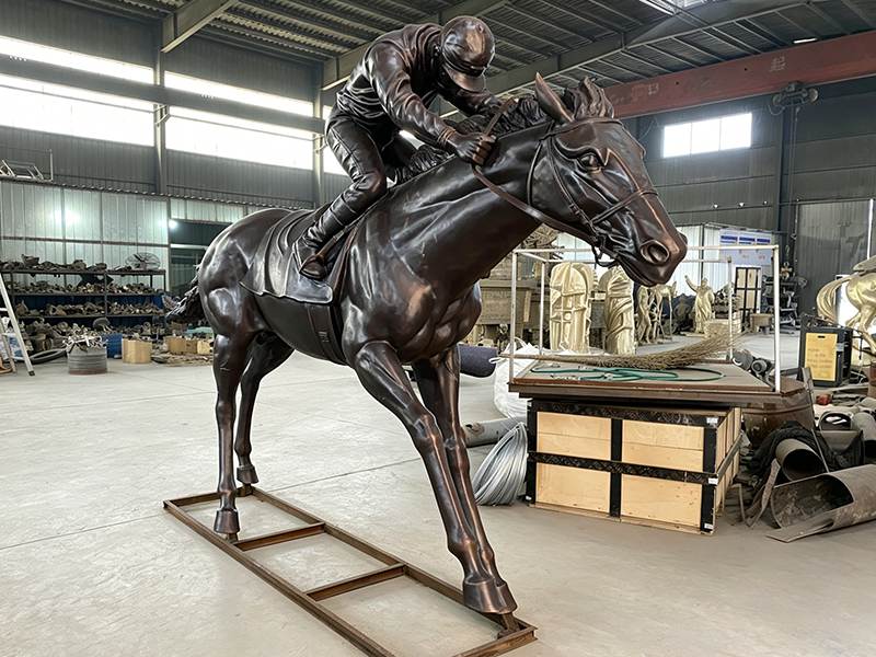 Custom bronze racing horse for a stud farm in Australia