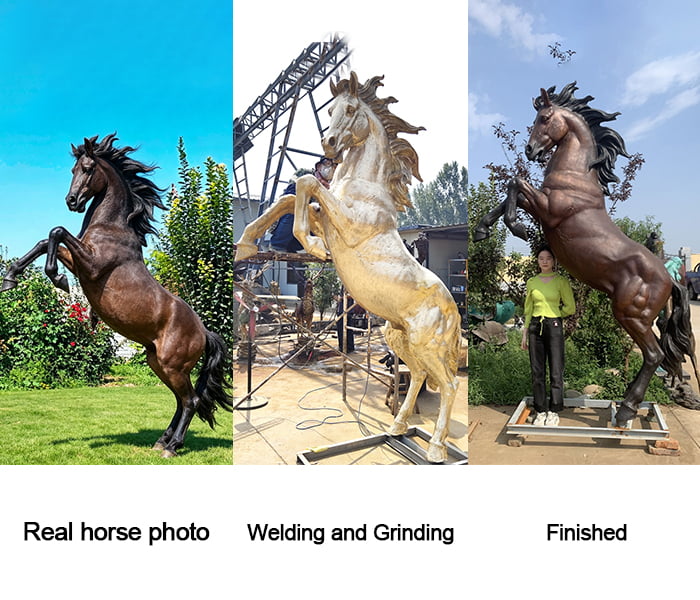 Design bronze horse sculpture from reference photo
