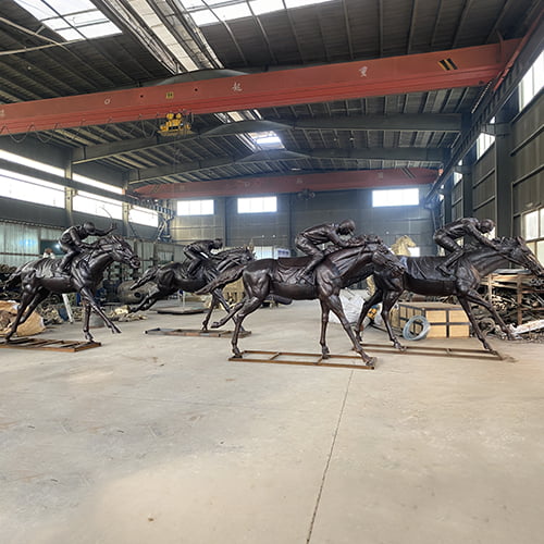 life size rearing bronze horse sculpture for estate entrance