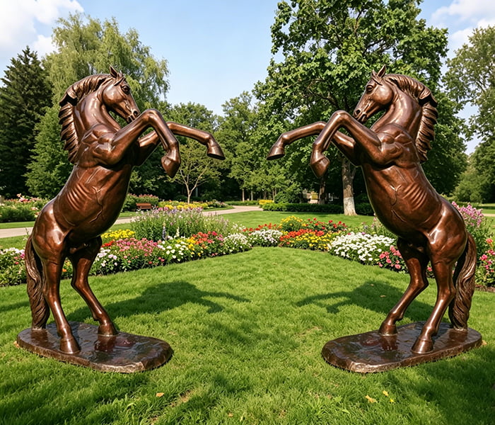 Left or right facing bronze horse sculpture orientation