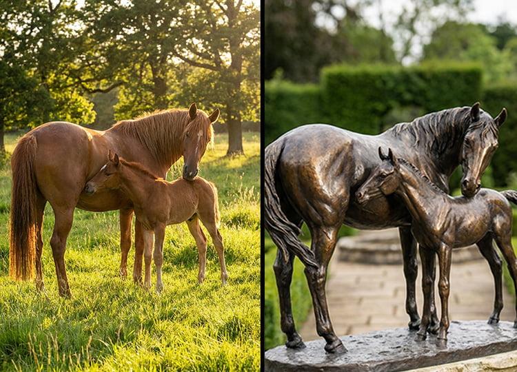 Portrait bronze sculpture created from client photos
