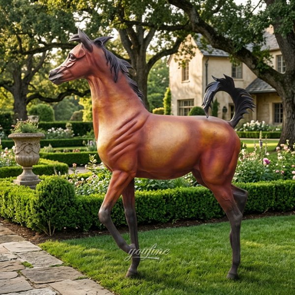 Bronze Arabian Sculpture -- elegant Arabian horse breed bronze sculptures