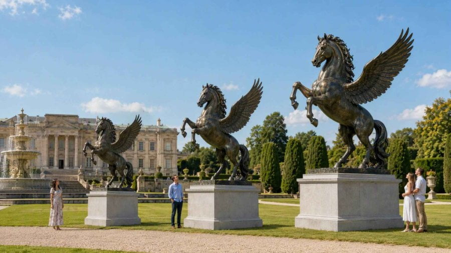 Bronze Pegasus size options from tabletop to monumental